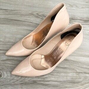 Ted Baker London Nude Patent Pointed-Toe Heels